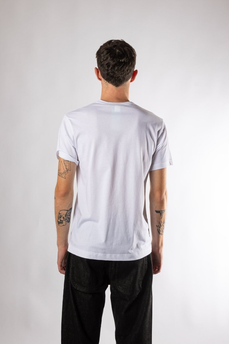 Graphic Printed T-Shirt White vue de dos – Aura Store Rennes