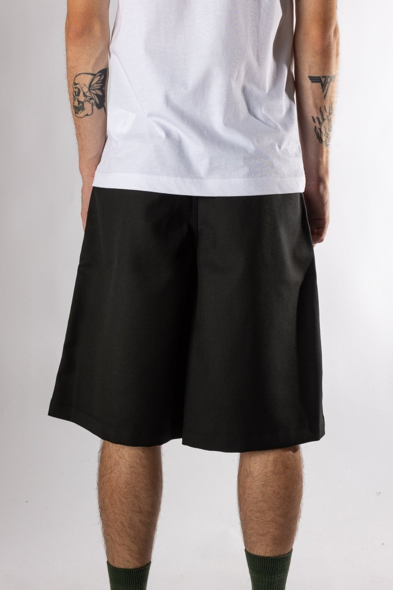 Men’s Pleated Shorts Black vue de dos – Aura Store Rennes