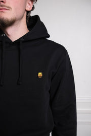 détail broderie pot de miel retravaillée hdv hoodie noir