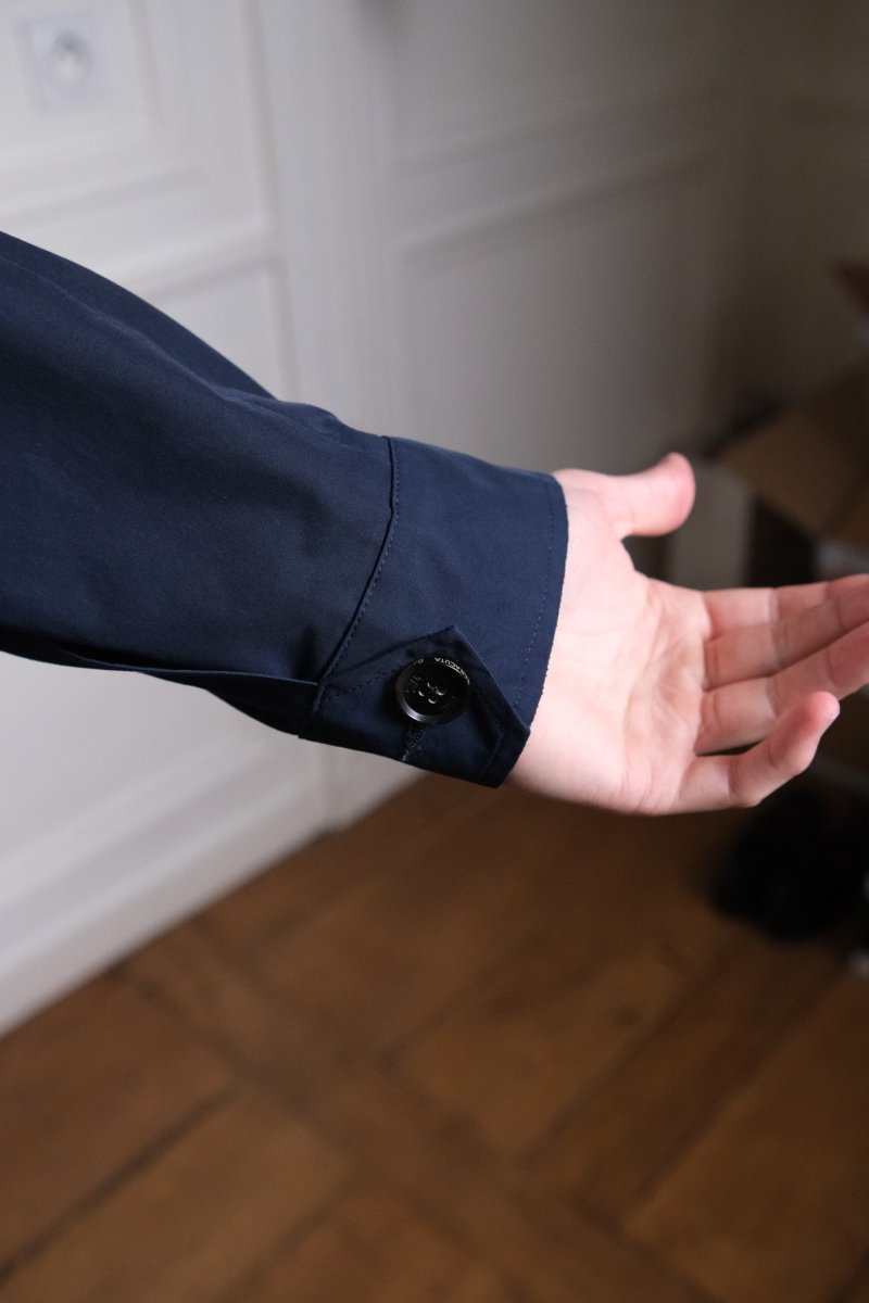 détail col chemise et poches blouson seventies baracuta g18 navy 4 — photo 10