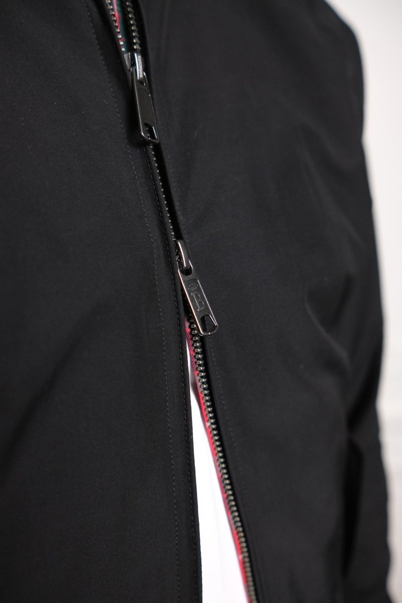 détail col dog ear double boutonnage et doublure fraser tartan baracuta g9 black3