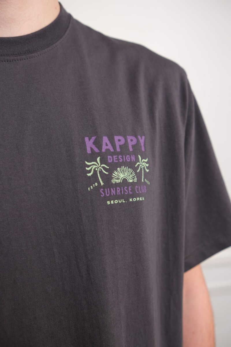 détail graphique palm coast kappy palm coast half t-shirt charcoal 2 — photo 4