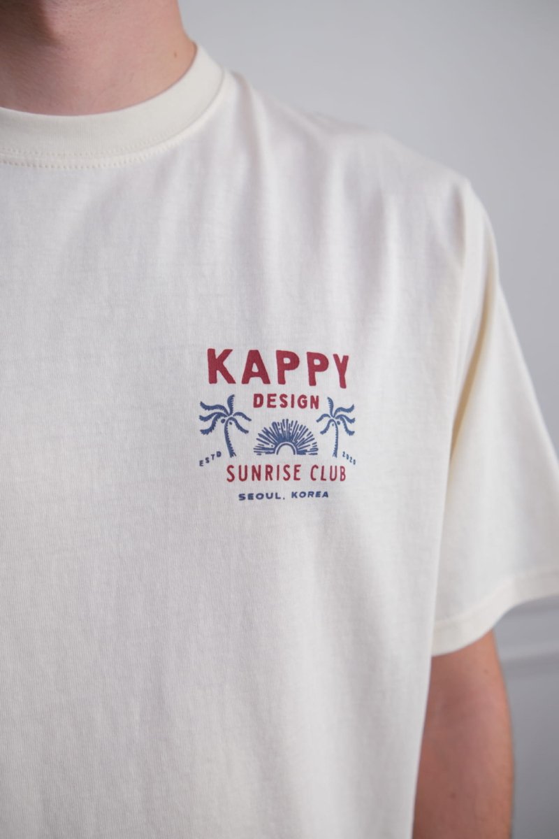 détail graphique palm coast kappy palm coast half t-shirt creams