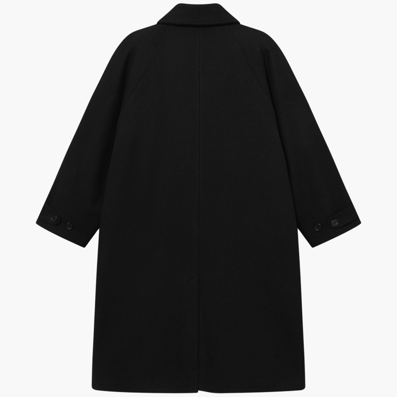 Dase Coat Black Contrast noir contrasté – vêtements homme Rennes – Aura Store Rennes