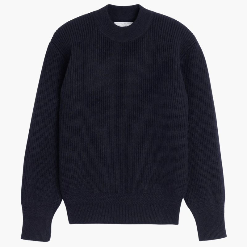 Deck Sweater Navy vue de face – vêtements homme Rennes
