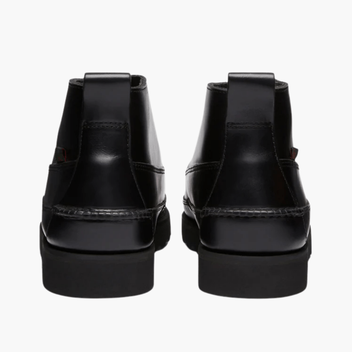 exture cuir Pull Up noir premium et coutures cousues main ton sur ton