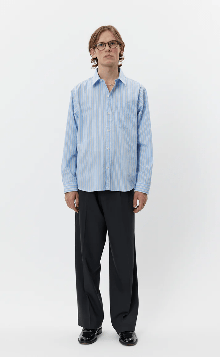 Distant Shirt Finance Stripe portée – vêtements homme Rennes – Aura Store