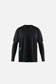 Boxy Compression Training Tee - Black/Black - District Vision - vue de face