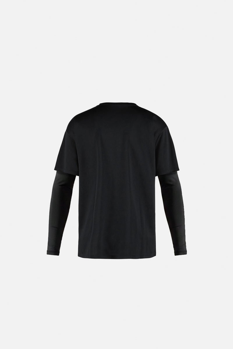 Boxy Compression Training Tee - Black/Black - District Vision - vue de dos