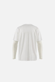 Boxy Compression Training Tee - Lunar White/White - District Vision - vue de dos