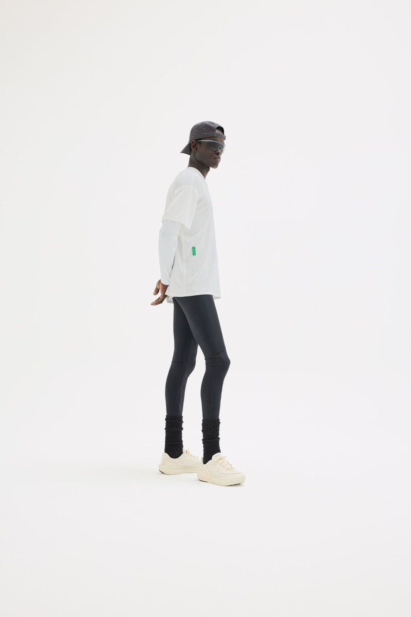 Boxy Compression Training Tee - Lunar White/White - District Vision - vue portée