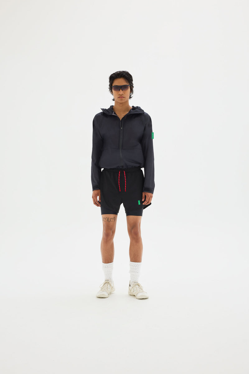 Layered Training Shorts - Black/Black - District Vision - vue portée