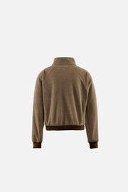 Reverse Brushed Full-Zip Fleece - Melange Brown - District Vision - vue de dos