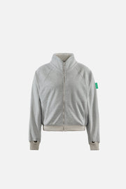 Reverse Brushed Full-Zip Fleece - Melange Grey - District Vision - vue de face
