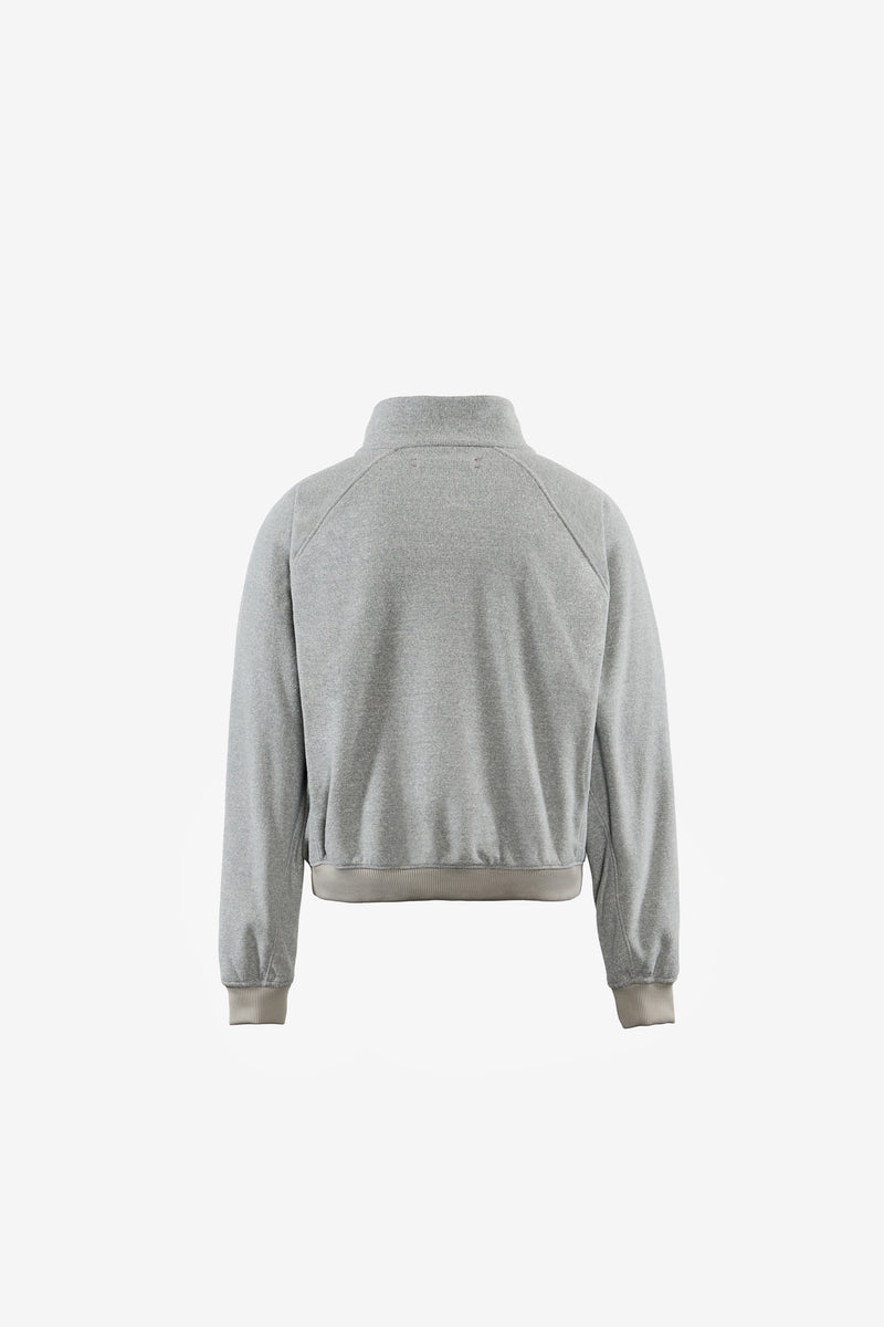 Reverse Brushed Full-Zip Fleece - Melange Grey - District Vision - vue de dos