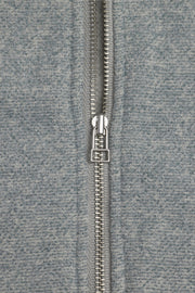 Reverse Brushed Full-Zip Fleece - Melange Grey - District Vision - détail zip