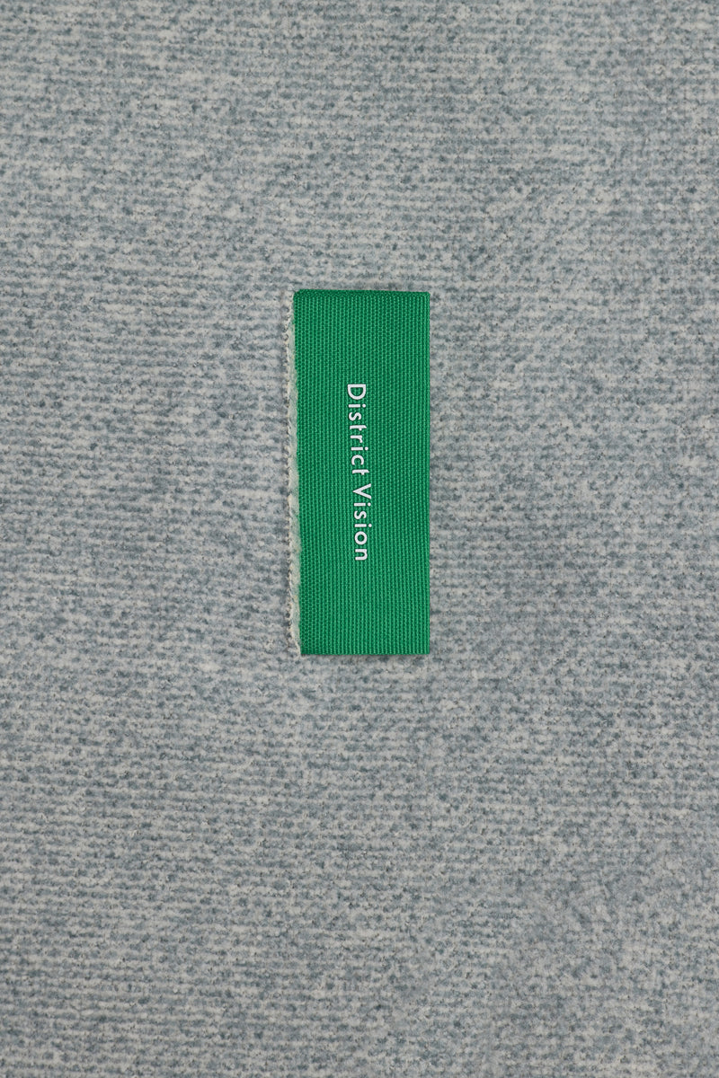 Reverse Brushed Full-Zip Fleece - Melange Grey - District Vision - détail étiquette