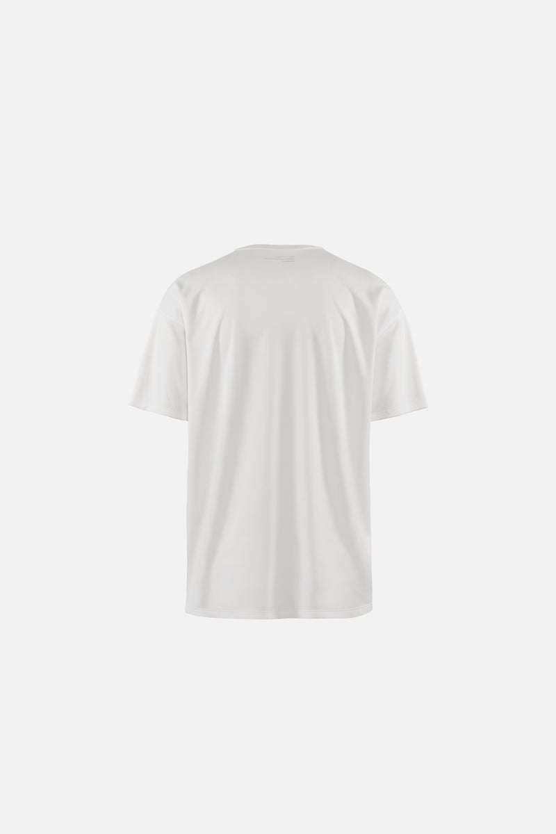 Short Sleeve Boxy Training Tee - Lunar White Flame - District Vision - vue de dos
