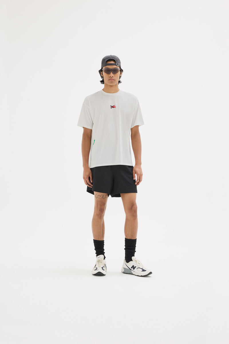 Short Sleeve Boxy Training Tee - Lunar White Flame - District Vision - vue portée