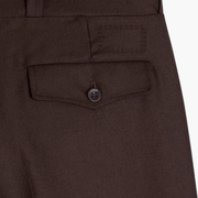 French Military Pants Marron Foncé vue de dos – boutique homme Rennes
