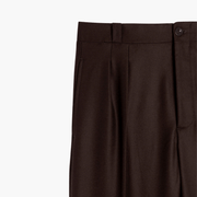 French Military Pants Marron Foncé flanelle laine recyclée – vêtements homme Rennes – Aura Store Rennes