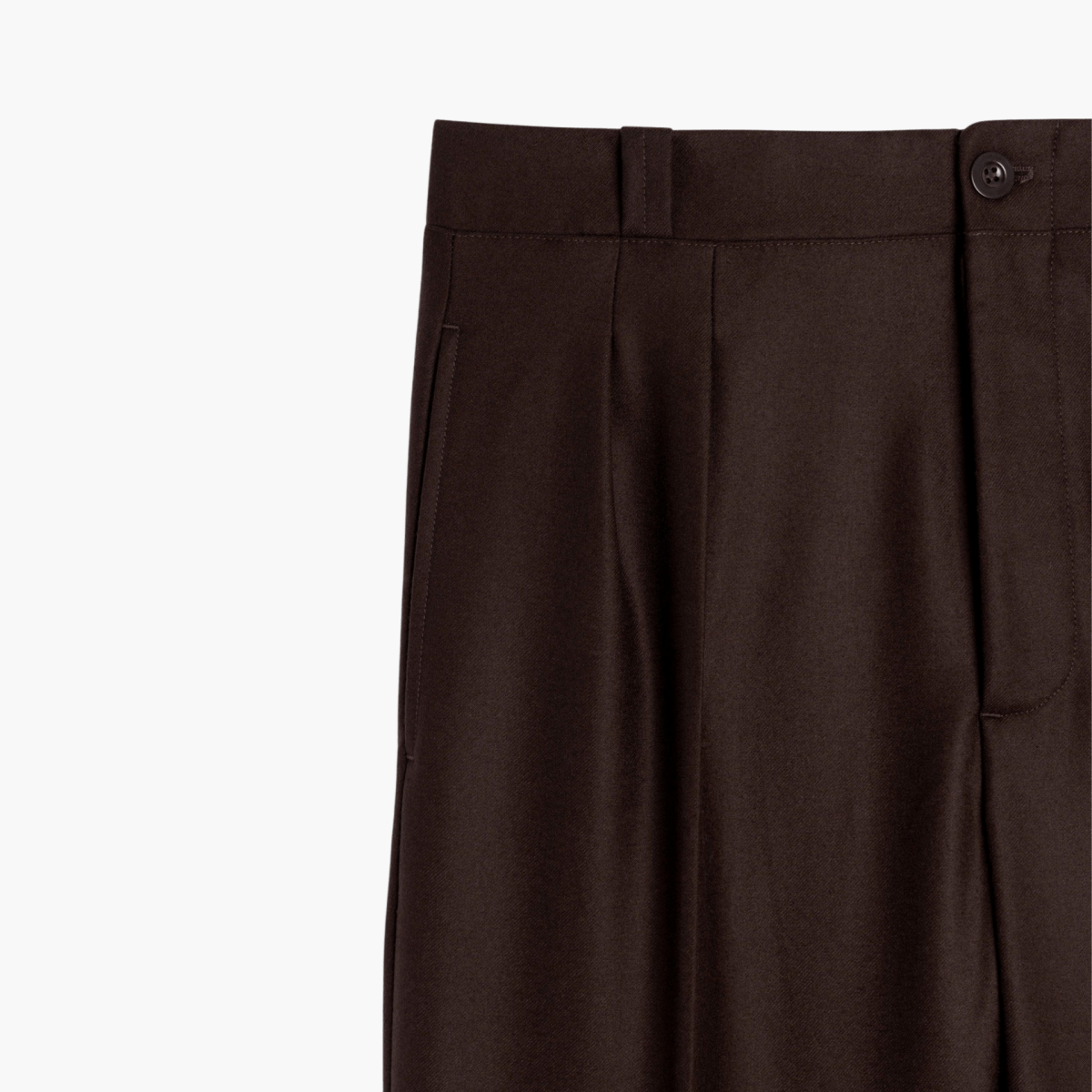 French Military Pants Marron Foncé flanelle laine recyclée – vêtements homme Rennes – Aura Store Rennes