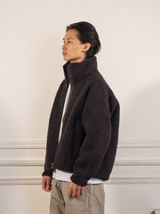 Deep Pile Fleece Jacket - ESPRESSO - Goldwin - vue de profil portée