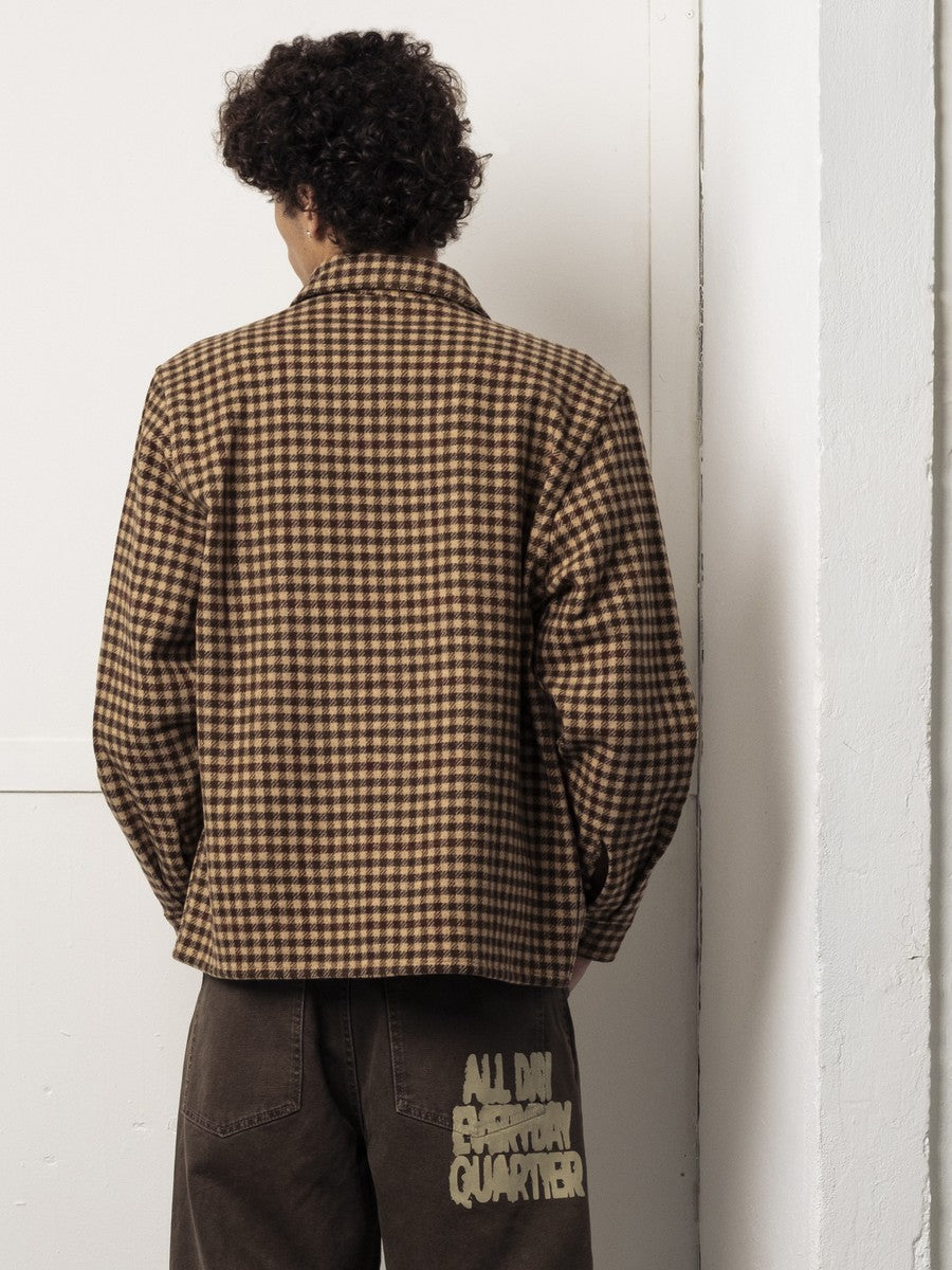Goodies Sportive Hunter Checks Brown Shirt porté de dos