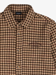 Goodies Sportive Hunter Checks Brown Shirt détail col et broderie