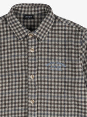 Goodies Sportive Hunter Checks Grey Shirt détail col et broderie