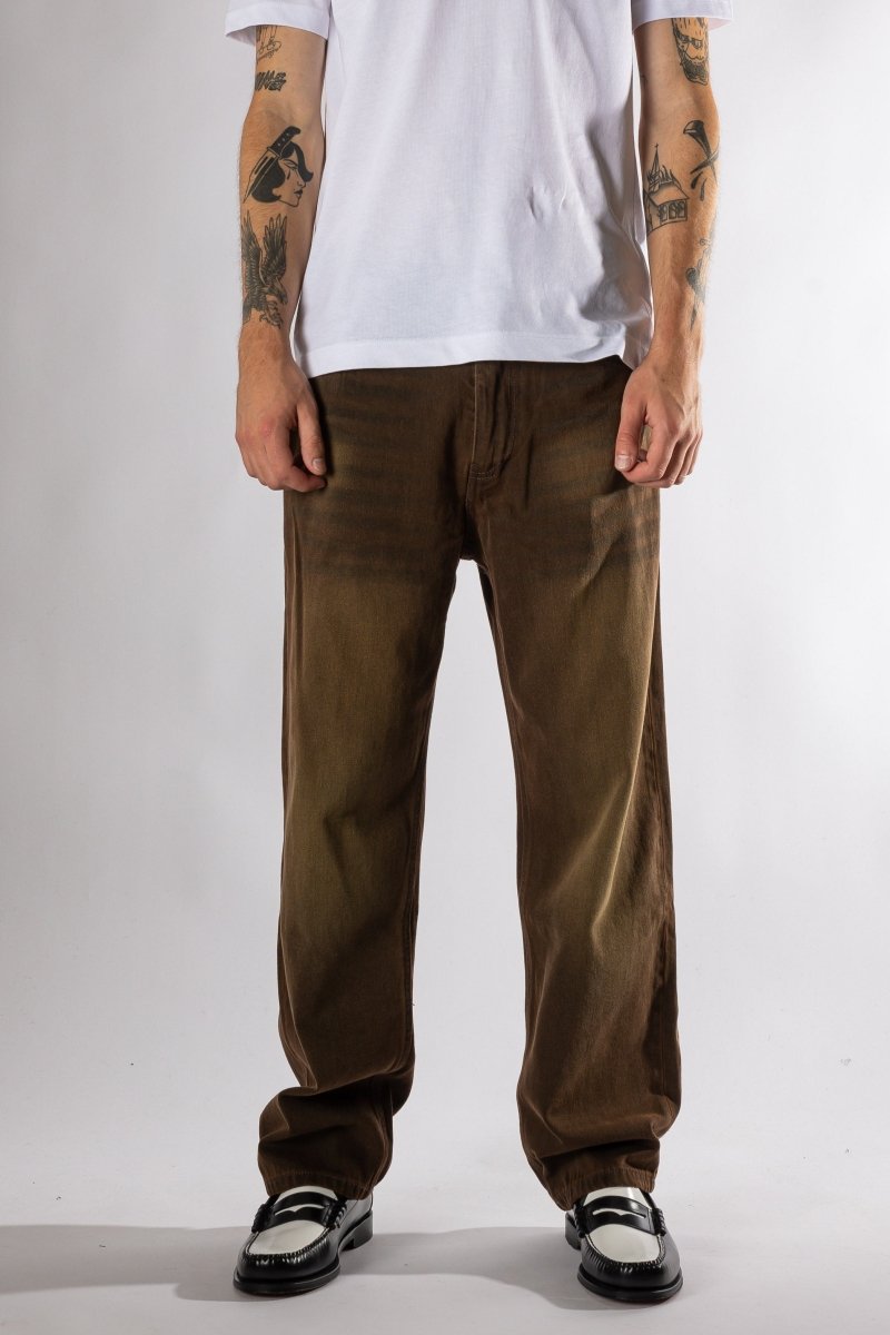 Tobacco Wide Leg Pants vue de face – vêtements homme Rennes