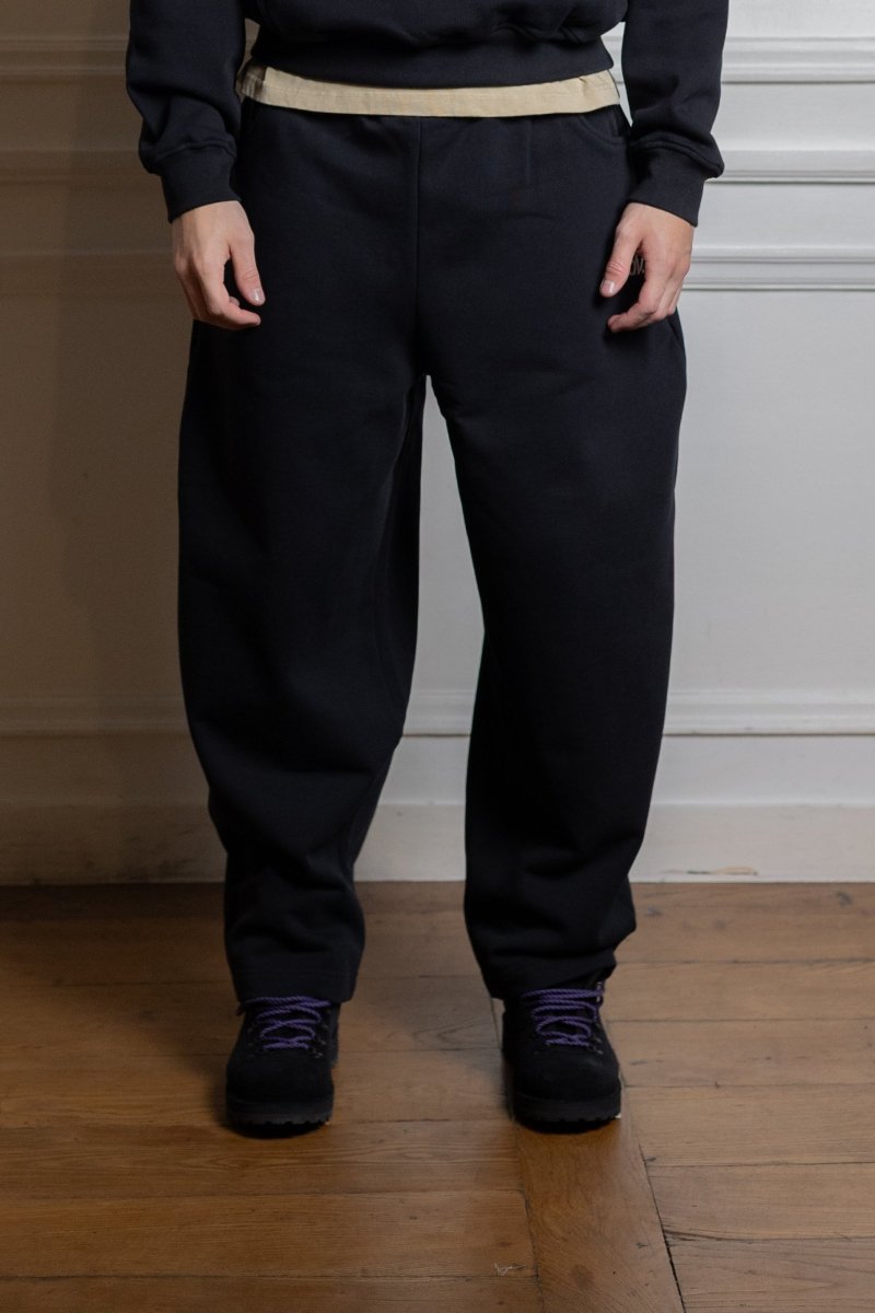 hdv pantalon essential noir coton biologique 450g intérieur molletonné — photo 2