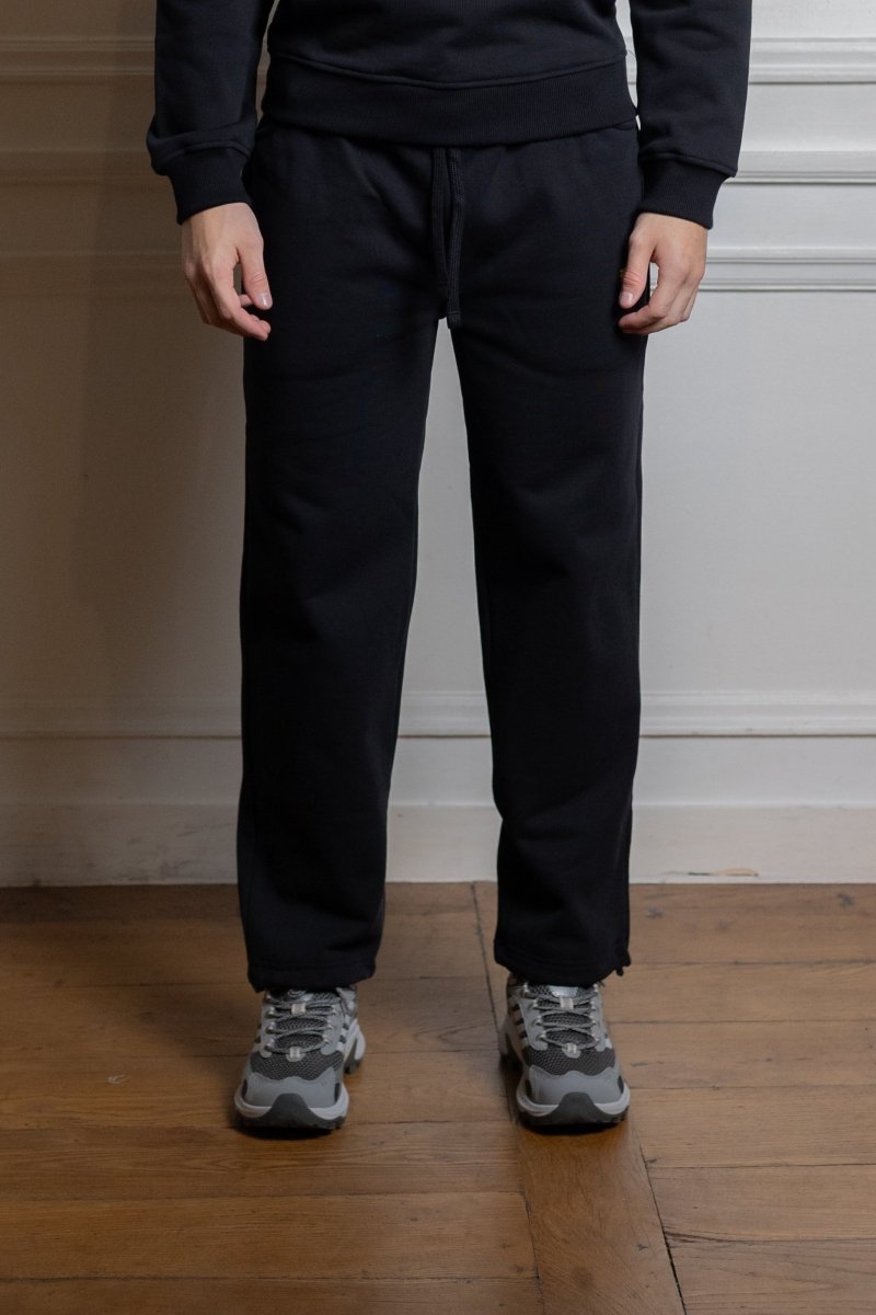 hdv pantalon pot de miel noir coton biologique 450g cordons chevilles