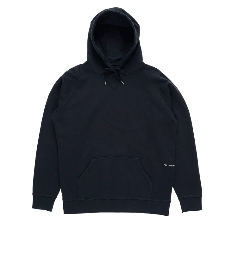logo hooded sweat - black/white - Aura
