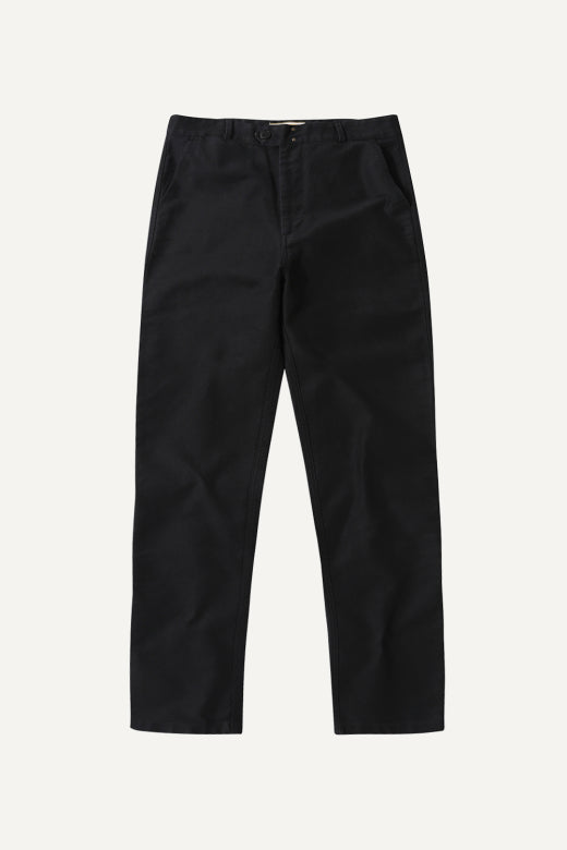 MOLESKIN STRAIGHT WORK TROUSER BLACK - Aura