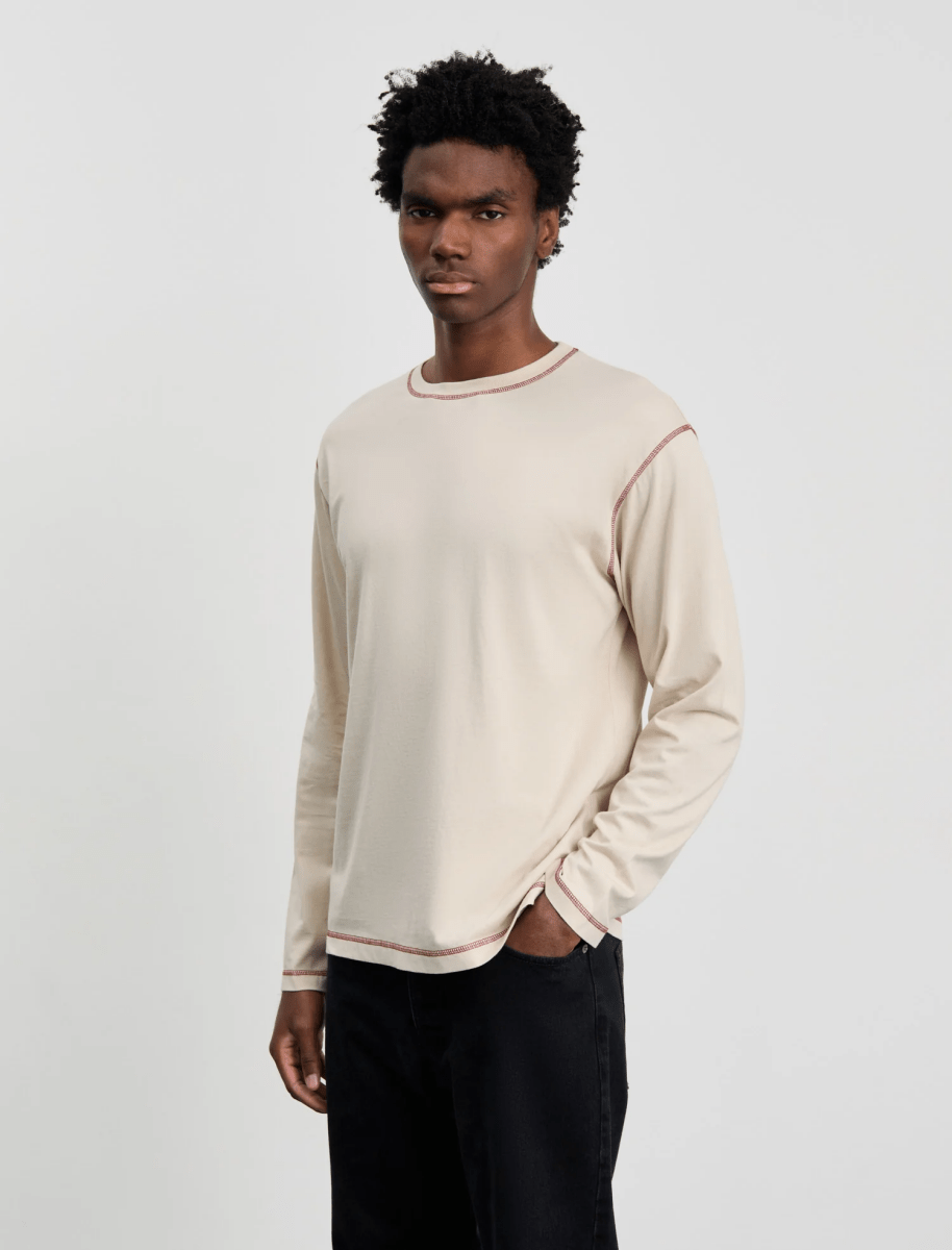 ANOTHER T-SHIRT 3.0, GREY/BURNT RED Another Aspect