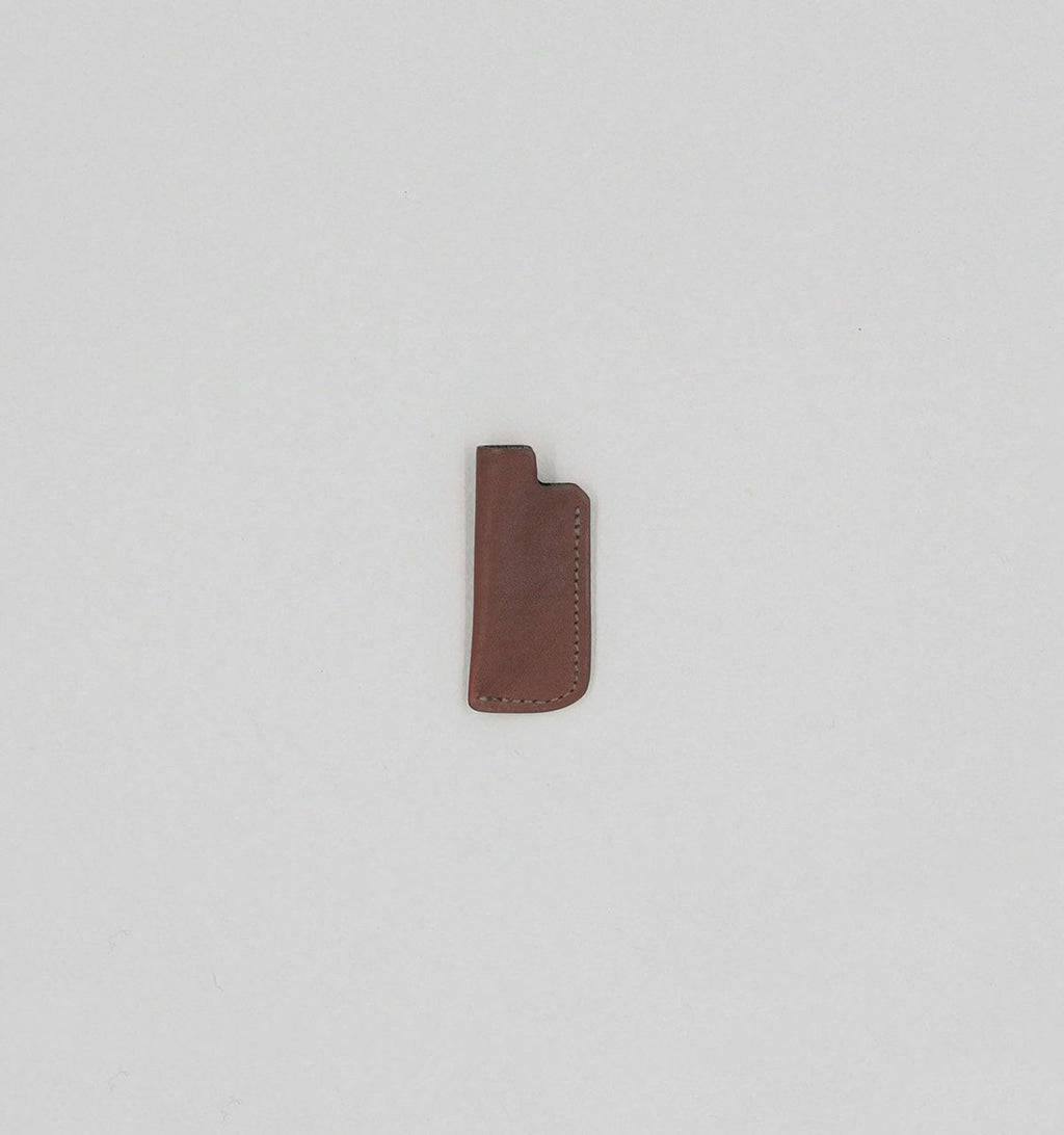 étui à briquet veau à double tannage chocolat Laperruque