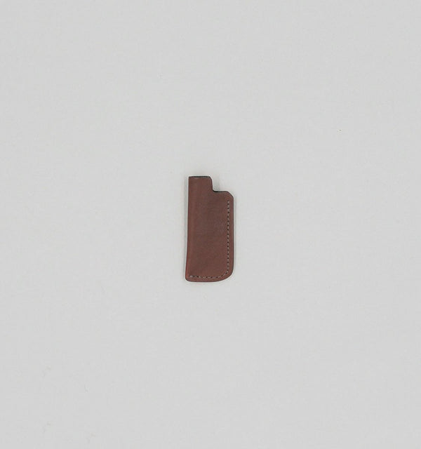 étui à briquet veau à double tannage chocolat