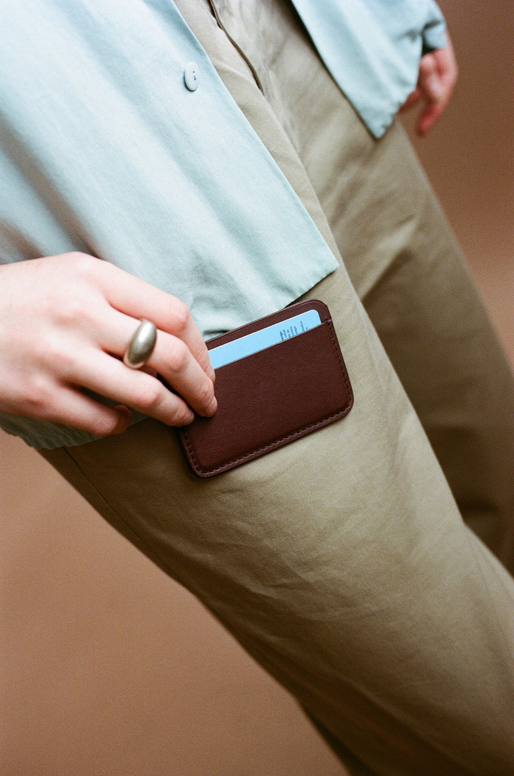 Cardholder Chocolate Baranil Calf Leather - Aura