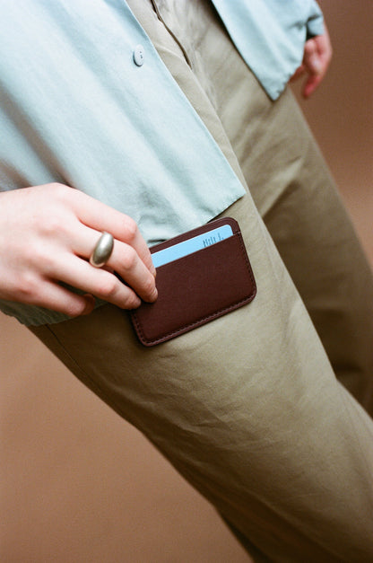 Cardholder Chocolate Baranil Calf Leather - Aura