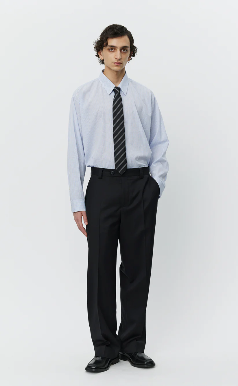 STUDY TROUSERS - Black Wool MFPEN