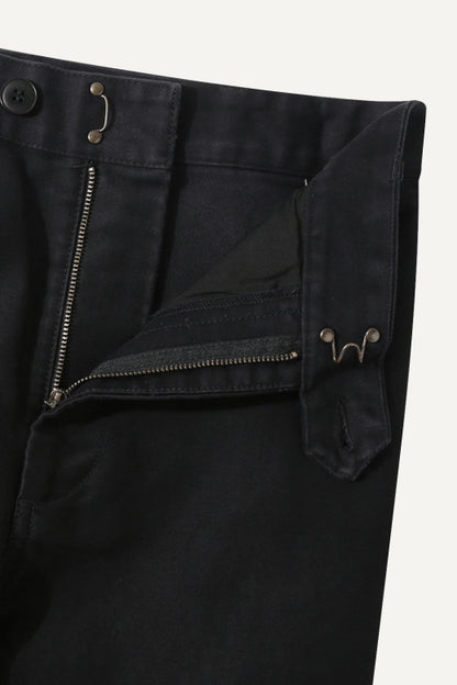 MOLESKIN STRAIGHT WORK TROUSER BLACK - Aura