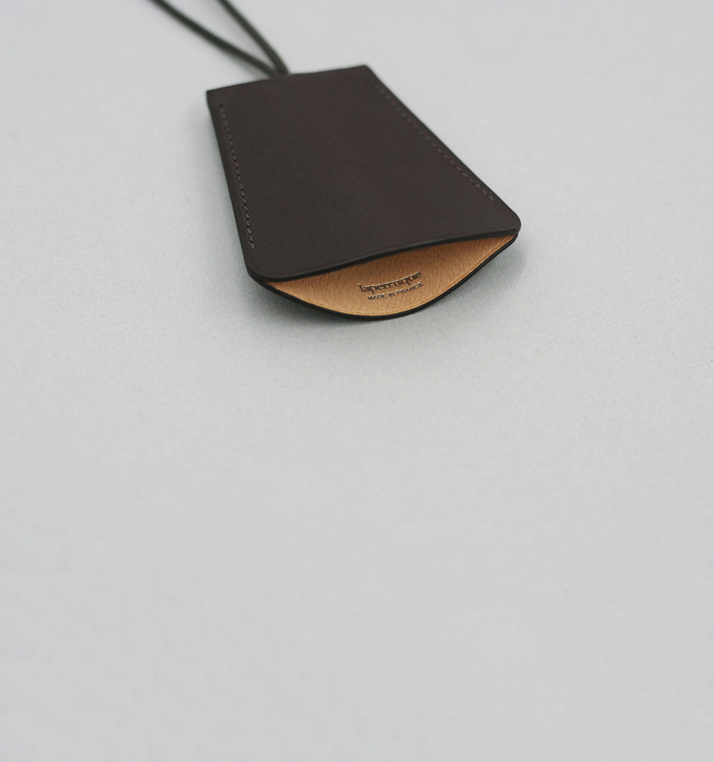 Bell Key-Holder Chocolate Baranil Calf Leather - Aura