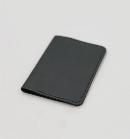 Passport Cover Black Baranil Calf Leather - Aura