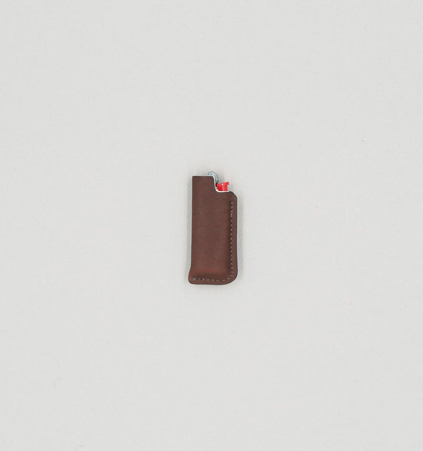 étui à briquet veau à double tannage chocolat