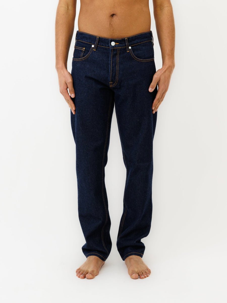 Jeans DN.20 Coupe Droite - Bleu Un Lavage - Ateliers de Nîmes - Aura Store - vue 3
