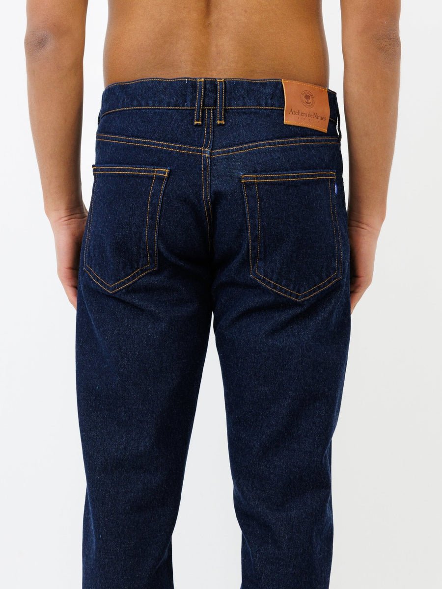 Jeans DN.20 Coupe Droite - Bleu Un Lavage - Ateliers de Nîmes - Aura Store - vue 7