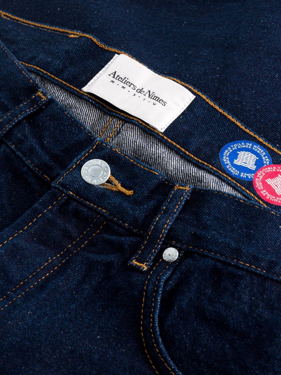 Jeans DN.20 Coupe Droite - Bleu Un Lavage - Ateliers de Nîmes - Aura Store - vue 9