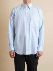 Ametora Straight Collar Selvedge Poplin Blue - Kamakura Shirts - vue 3
