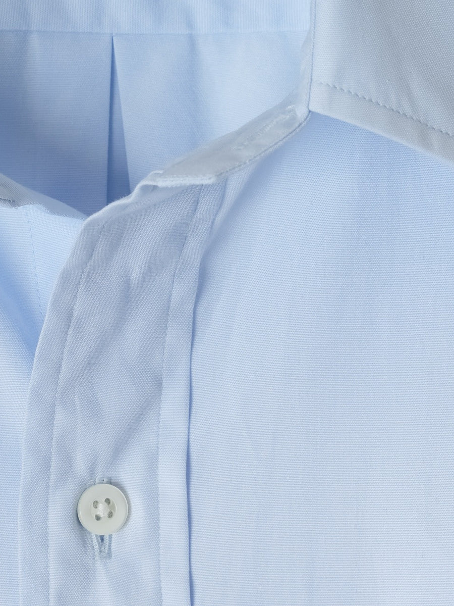 Ametora Straight Collar Selvedge Poplin Blue - Kamakura Shirts - détail